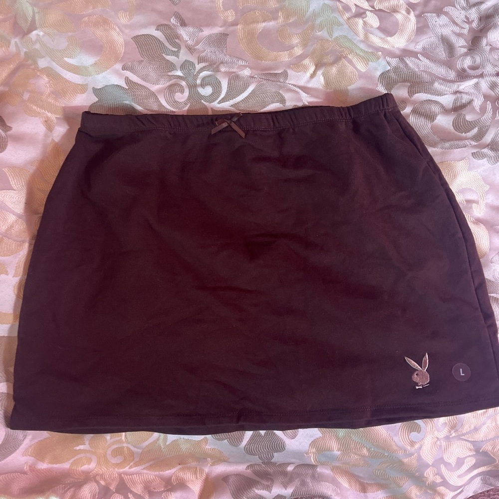 BROWN PLAYBOY TENNIS SKIRT